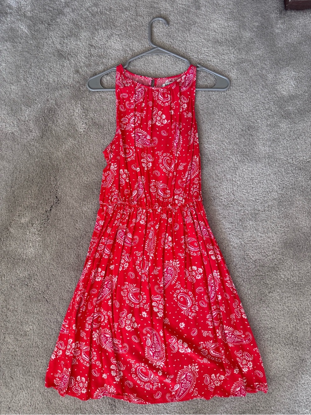 Old NAVY Paisley Peplum High Neck Dress